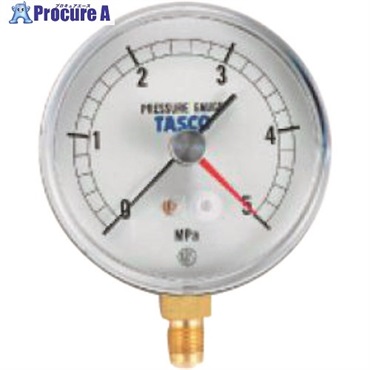 タスコ 75φフレアタイプ圧力計(5.0MPa 設置針式) TA148AF-250  1個  (株)イチネンTASCO ▼145-2666