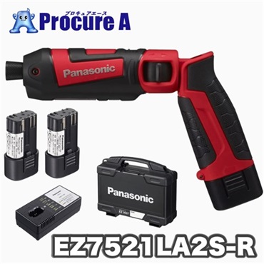 Panasonic 充電インパクトドライバー EZ7521LA2S-R 7.2V 1.5Ah 電池2個セット 赤 パナソニック（株）