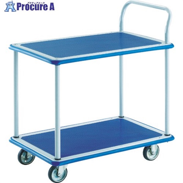 TRUSCO プレス製台車 ドンキーカート 2段式片袖タイプ740×480 104N  1台  トラスコ中山(株)