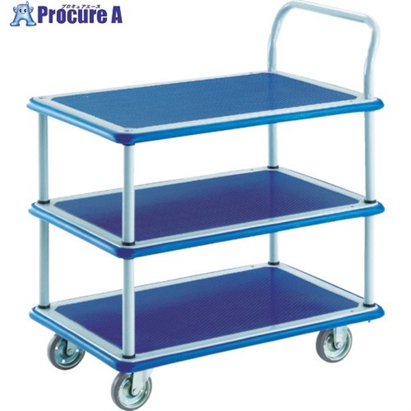 TRUSCO プレス製台車 ドンキーカート 3段式片袖タイプ740×480 105N  1台  トラスコ中山(株)