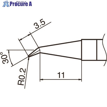 白光 こて先 0.2J型 T36-J02  1本  白光(株) ▼163-9841