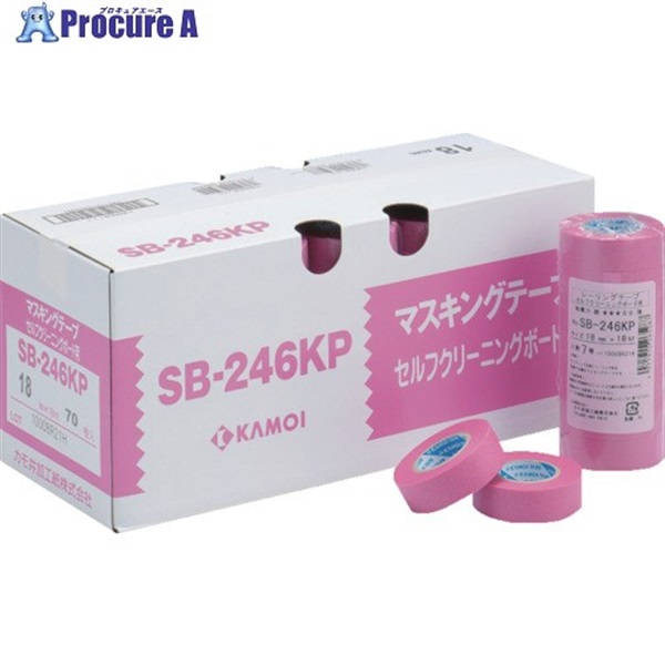 カモ井 シーリングテープセルフクリーニング用SB246KP幅30mm×長さ18mピンク SB246KPJAN-30  1パック  カモ井加工紙(株) ▼257-2680