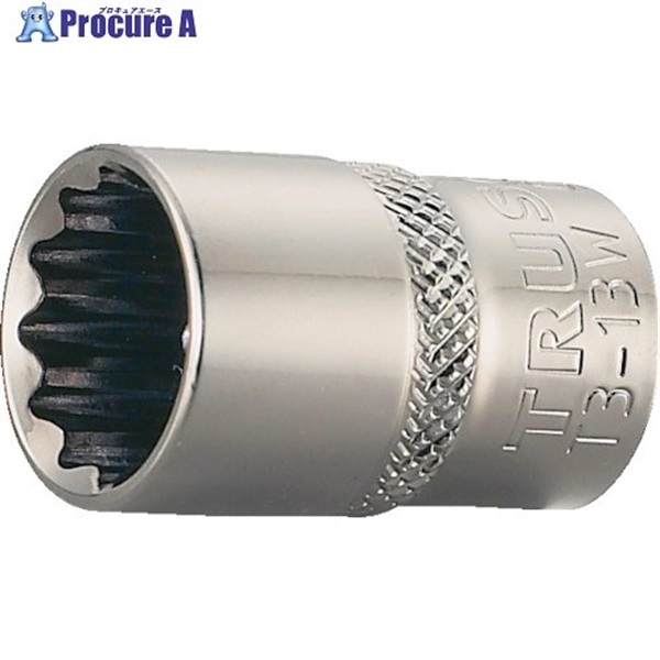 TRUSCO 【売切廃番】ソケット 12角タイプ 差込角9.5 対辺16mm T3-16W  1個 ▼301-3260
