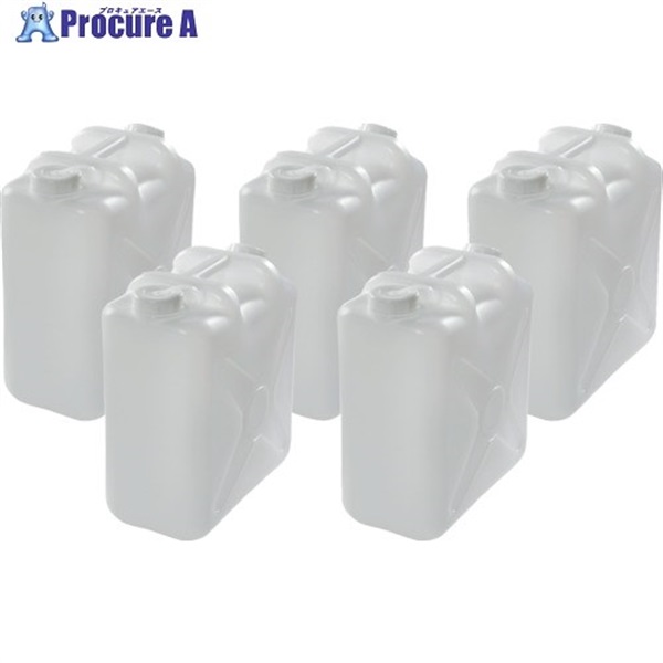 TRUSCO 両口ポリタンク(扁平缶) ノズル無 20L(5個まとめ買い) T0207-P5  1パック  トラスコ中山(株)