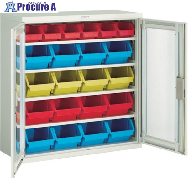TRUSCO パーツケース バンラックケース M型 両開き扉 コンテナ入 H880 T304M-A  1台  トラスコ中山(株) ◇