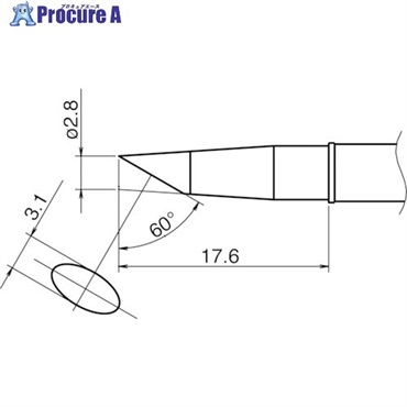 白光 こて先/2.8BC型 T31-01BC28  1本  白光(株) ▼751-7033