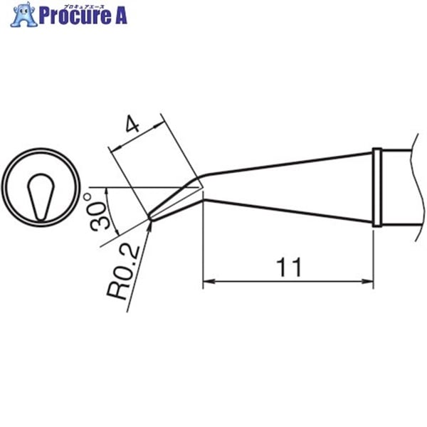 白光 こて先 0.2RSB型 T31-03J02  1本  白光(株) ▼785-2495