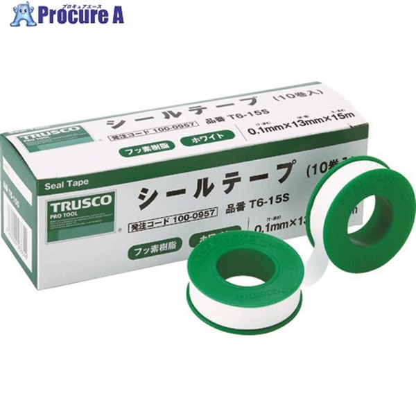 TRUSCO シールテープ 13mmX5m T6-5S  10巻 ▼100-0956