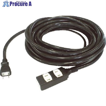 TRUSCO ソフトタイププラグ 3個口タップ型 10m ブラック TRIS15-103-BK  1本  トラスコ中山(株) ▼116-4910