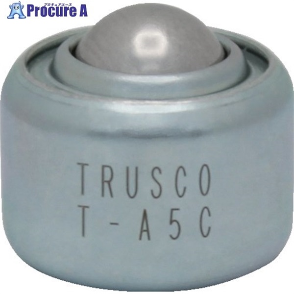 TRUSCO ボールキャスター プレス成型品上向用 スチール製ボール T-A5C  1個 ▼123-5581