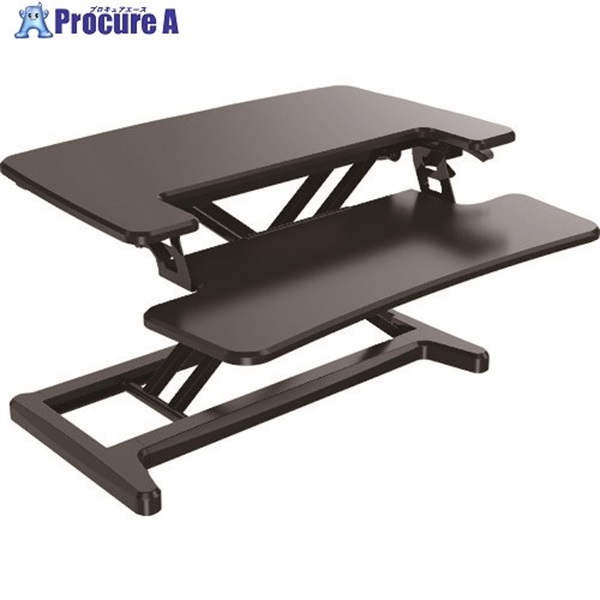 TRUSCO ガス圧式卓上PCデスク アルコーヴ 黒 720X415 キーボード置き付 TMT107S-BK  1台  トラスコ中山(株)