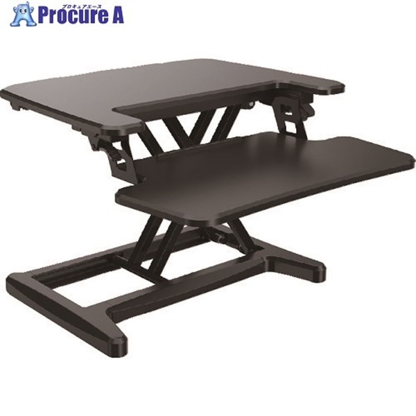 TRUSCO ガス圧式卓上PCデスク アルコーヴ 黒 550X415 キーボード置き付 TMT107SS-BK  1台  トラスコ中山(株)