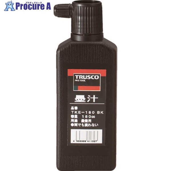 TRUSCO 墨汁 180cc 黒 TKE-180 BK  1個  トラスコ中山(株) ▼253-3260