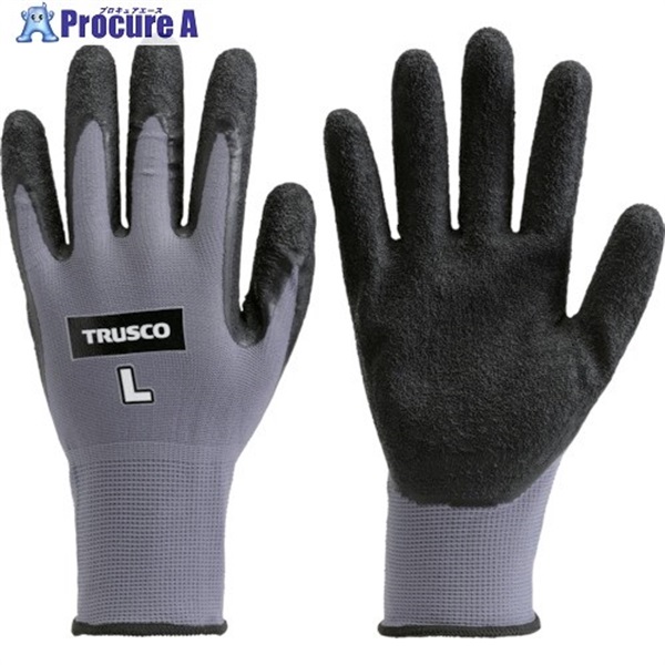 TRUSCO グリップフィット手袋 天然ゴム Lサイズ TGL-250L  1双  トラスコ中山(株) ▼330-4981