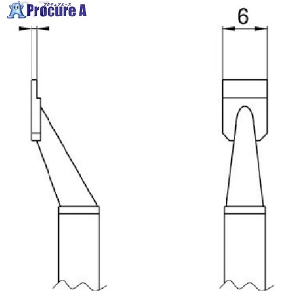 白光 こて先 SOP 6L型2本入り T8-1005  1パック  白光(株) ▼400-4281