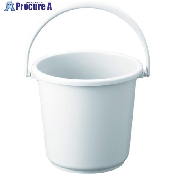 TRUSCO PPカラーバケツ 10L 白 TPPB-10-W  1個 ▼477-9771