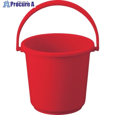 TRUSCO PPカラーバケツ 10L 赤 TPPB-10-R  1個 ▼477-9789