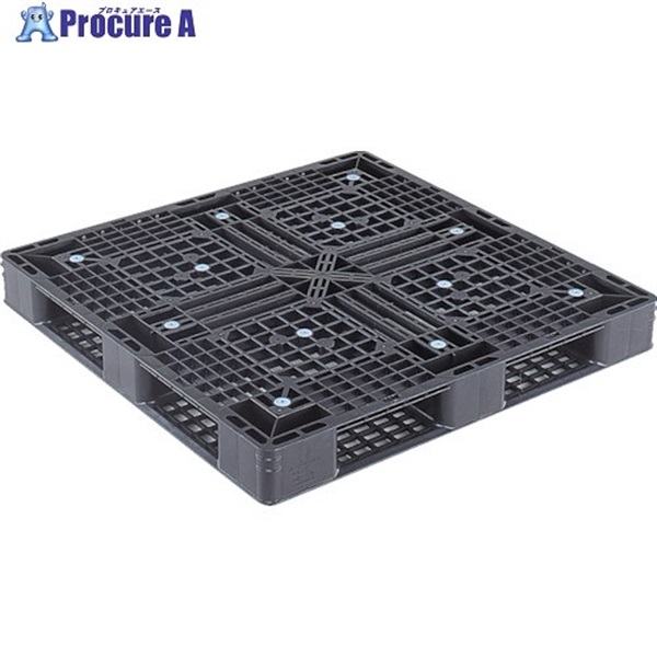 TRUSCO α樹脂パレット 超軽量薄型 1100X1100X125 TAP-1111S (ﾌﾞﾗｯｸ)  1枚 ◇▼512-3968