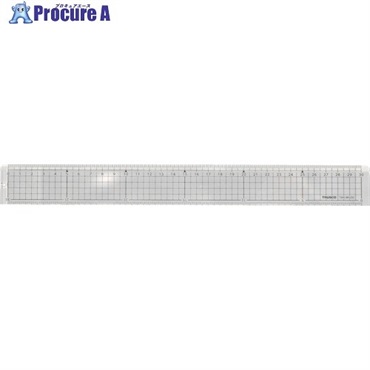 TRUSCO アクリル定規 メタルガイド付き 30cm TAK-MG30  1本 ▼544-3614
