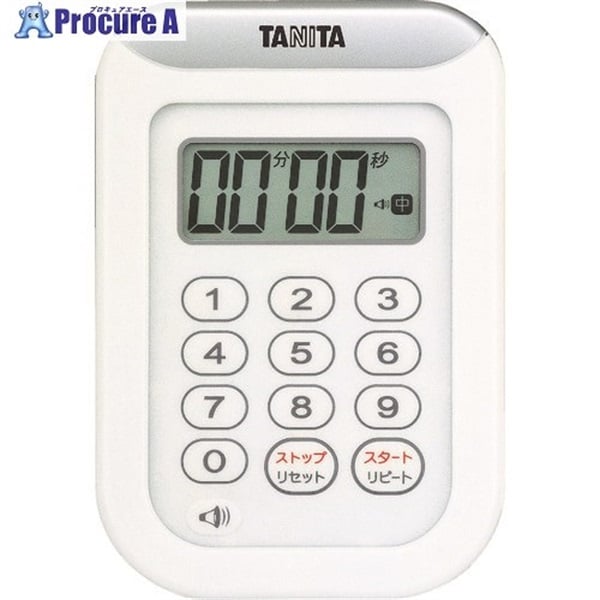 TANITA 丸洗いタイマー100分計 TD‐378‐WH TD-378-WH  1個  (株)タニタ ▼765-8702