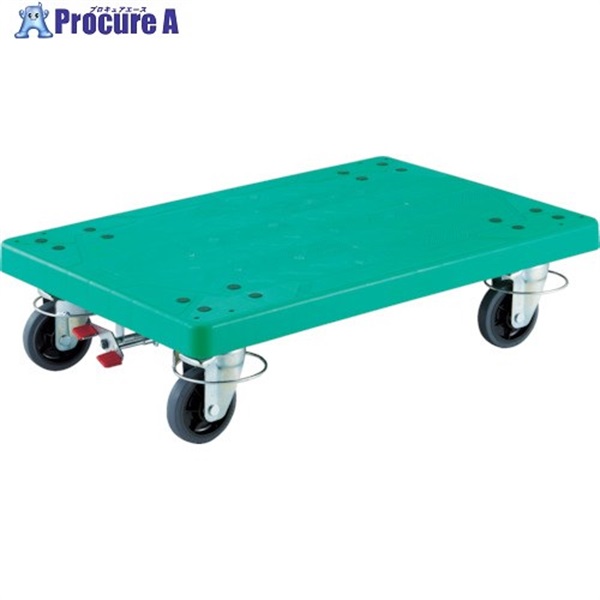 TRUSCO 樹脂製運搬車 グランカート 自在2輪・固定2輪リングストッパー付 TP-915JKRS-4  1台  トラスコ中山(株) ◇