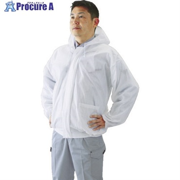 TRUSCO エレブレイク(コロナ放電式帯電防止不織布)フード付ジャンパー M TELPC-FJ-M  1着 ▼856-4281