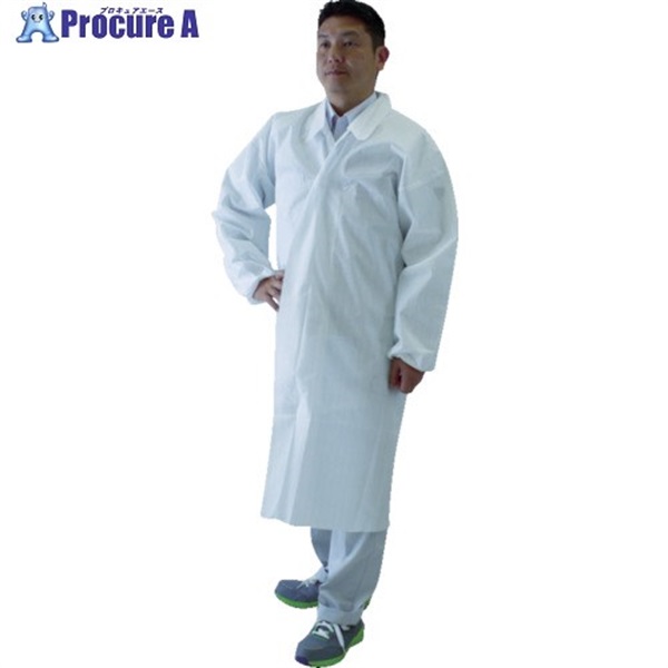 TRUSCO エレブレイク(コロナ放電式帯電防止不織布)白衣 TELP-H  1着 ▼856-4336