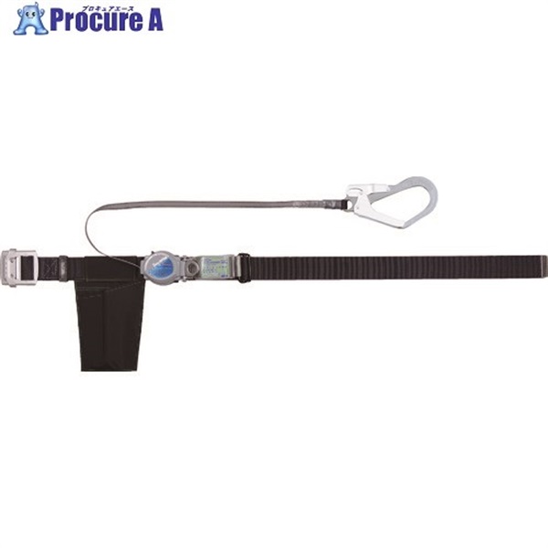 TRUSCO 巻取式 2WAYリトラ胴ベルト型墜落制止用器具 アルミ製バックル 軽量タイプ ブラック TSB-59AA-BK  1本  トラスコ中山(株)