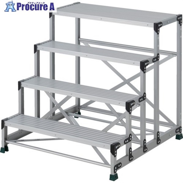 TRUSCO ��Ɨp���� 4�i  �X�e�b�v���s200 ����1.0m �V��1000X400 TSF-41010  1��  �g���X�R���R(��) ��