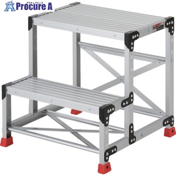 TRUSCO 作業用踏台 アルミ製・高強度タイプ 2段 TSF-266  1台  トラスコ中山(株)