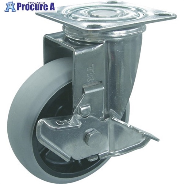 TRUSCO ナイロンホイールウレタンキャスター ステン金具自在S付Φ200 TYSGUJ-200S  1個  トラスコ中山(株)
