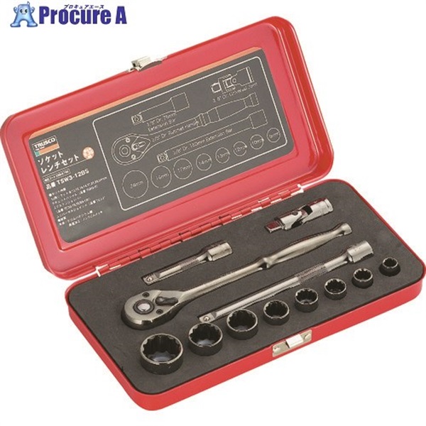 TRUSCO �\�P�b�g�����`�Z�b�g �����p9.5mm 12S TSW3-12BS  1S  �g���X�R���R(��) 