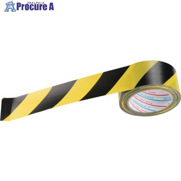 パイオラン 安全表示テープ 50mm×25m TT-06-YB  1巻 ▼325-1551