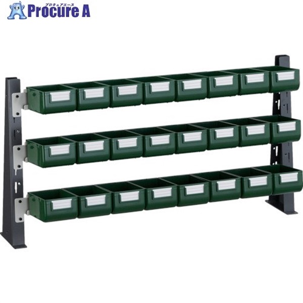 TRUSCO UPR型ライトビンラック卓上用 K-10GX24個 UPR-ML1803G  1台 ◇▼330-4582