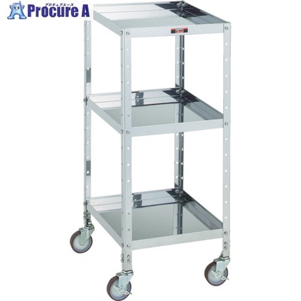 TRUSCO V型ステンレスワゴン 350X420XH835 3段 VS-13SUS  1台  トラスコ中山(株)