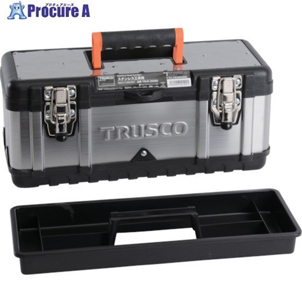TRUSCO ステンレス工具箱 Sサイズ TSUS-3026S  1個 ▼389-4851