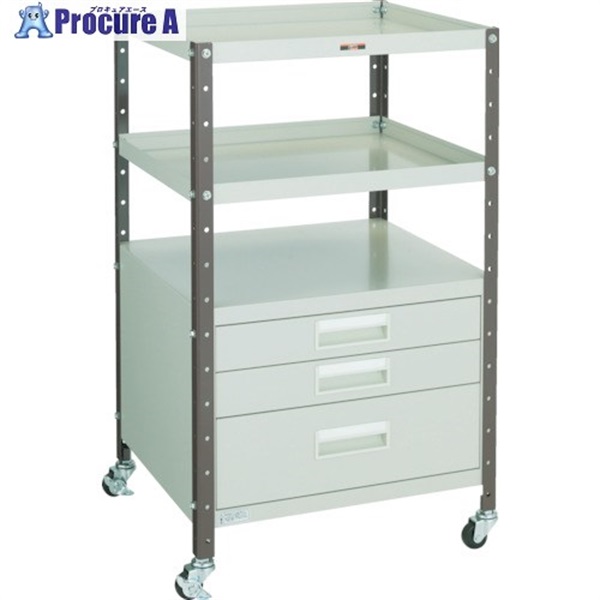 TRUSCO V型ツールワゴン 482X420XH798 3段引出付 VL-2  1台  トラスコ中山(株)