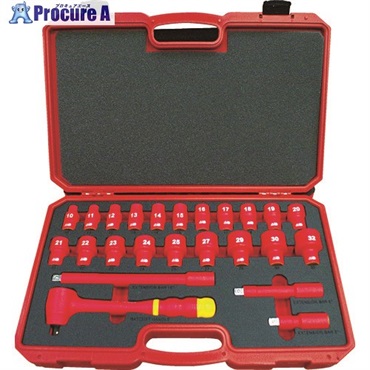 TRUSCO 絶縁ソケットレンチセット(6角タイプ)差込角12.7mm TZSW4-24S  1S ▼762-4611