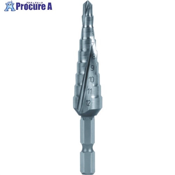 TRUSCO 六角軸ステップドリル 2枚刃 5〜19mm TSDS19  1本  トラスコ中山(株)