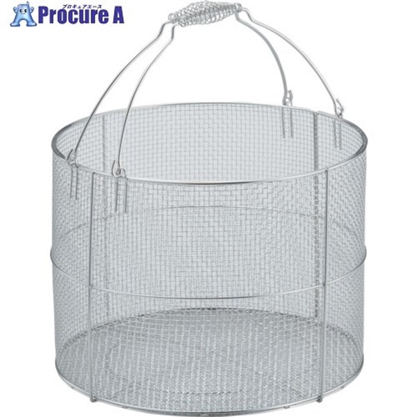 TRUSCO ステンレス洗浄カゴ 丸型 有効内寸390X390X295 TSM-4030N  1個  トラスコ中山(株)