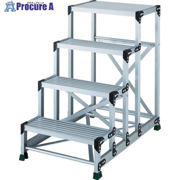 TRUSCO アルミ合金製作業台 4段 高さ1.00m 天板600×400 TSF-4610  1台  トラスコ中山(株) ◇