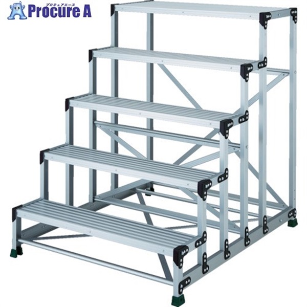 TRUSCO アルミ合金製作業台 5段 高さ1.25m 天板1000×400 TSF-510125  1台  トラスコ中山(株) ◇