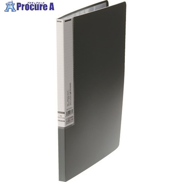 TRUSCO 【売切廃番】PP クリアファイル A4タテ 60P グレー TCF460-GY  1冊  トラスコ中山(株) ▼116-1679