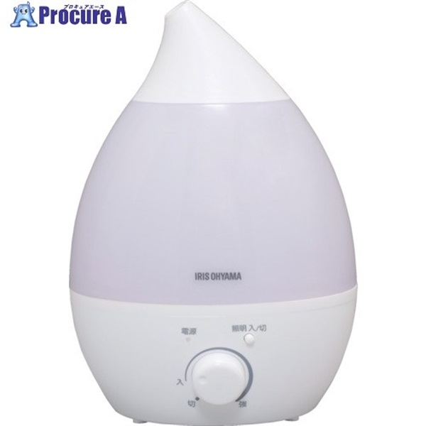 IRIS 572482 超音波式加湿器 しずく型 ホワイト UHM-280S-W  1台  アイリスオーヤマ(株) ▼354-0218