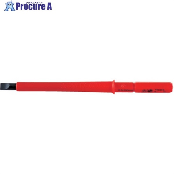TRUSCO 【売切廃番】 絶縁差替式ドライバー(マグネット入り) (-3.5X100mm) TZDS-35  1本  トラスコ中山(株) ▼762-4638