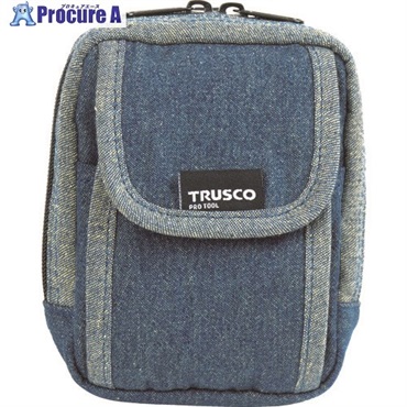 TRUSCO 【売切廃番】デニム携帯電話用ケース 2ポケット ブルー TDC-H101  1個  トラスコ中山(株) ▼768-9900