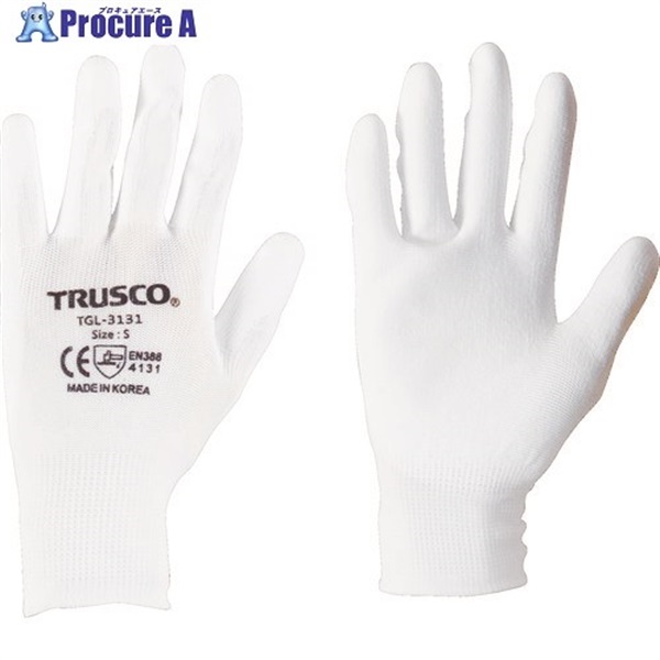 TRUSCO ナイロン手袋PU手のひらコート(10双入)S TGL-3131-10P-S  1袋  トラスコ中山(株) ▼770-0580
