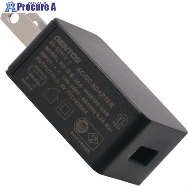 GENTOS USB ACアダプター(充電式製品用) AD-029FV-2  1個  ジェントス(株) ▼253-3166