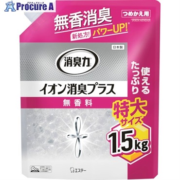 エステー 消臭力クリアビーズ イオン消臭プラス 特大 つめかえ 無香料 ST12804  1個 ▼254-2771