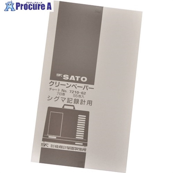 佐藤 シグマ 型温湿度計用7日記録紙 7210-62  1冊  (株)佐藤計量器製作所 ▼308-3551